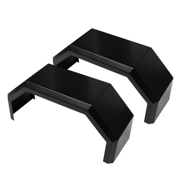 Trailer Mudguard Steel Pair 4 Fold 13" Wide For 14" or 16" Wheel Guards Caravan