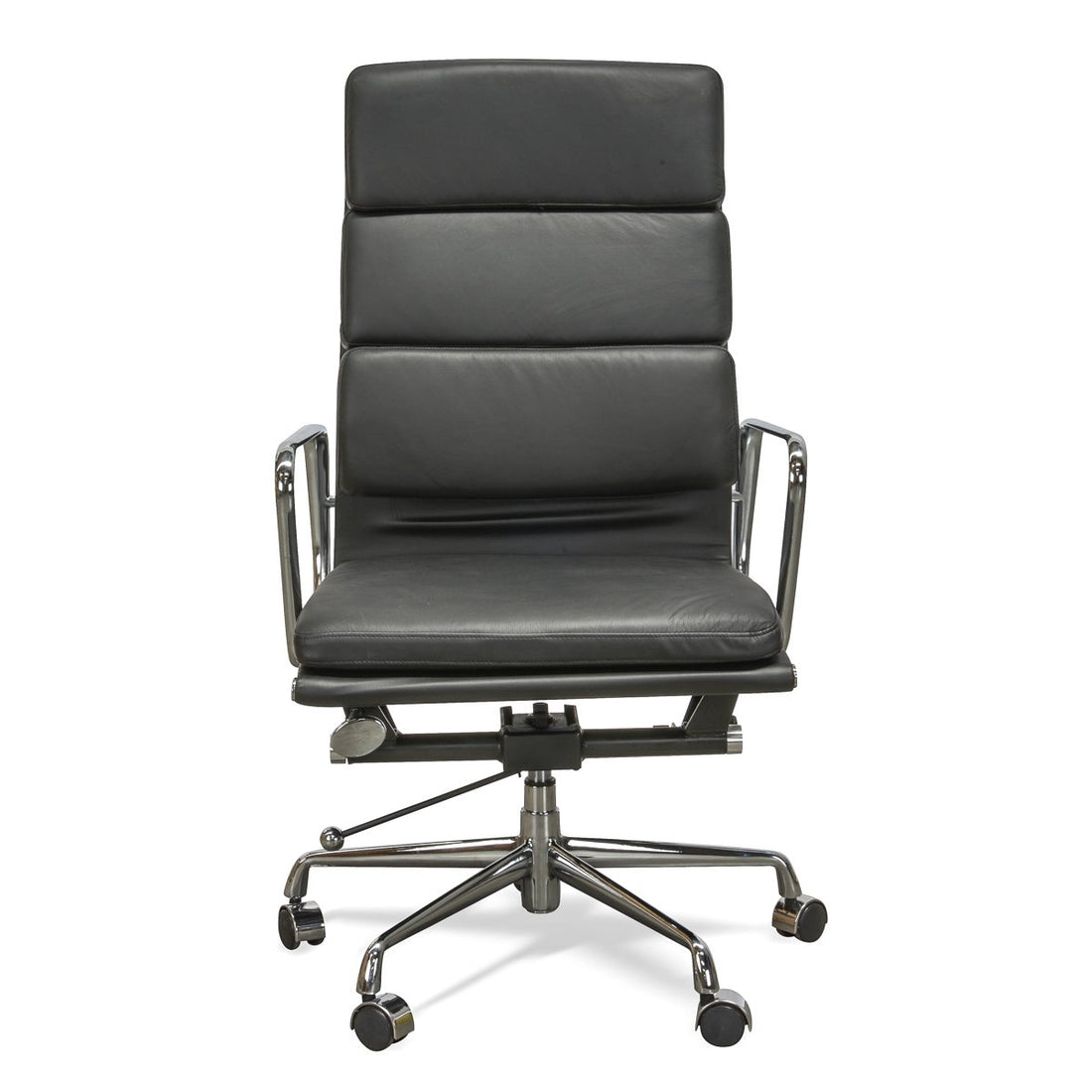 Ellie  High Back Office Chair - Black Leather