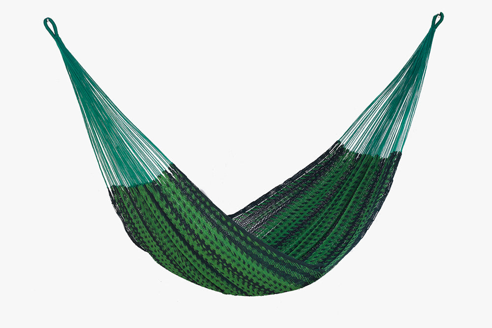 King Size Outdoor Cotton Mexican Hammock in Jardin
