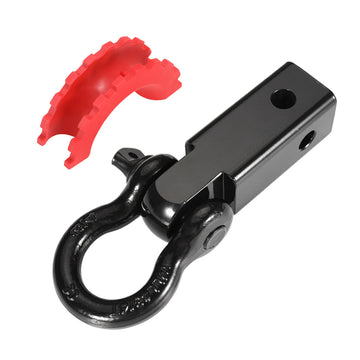 Recovery Hitch Receiver Rated 4.75 Tonne + Bow Shackle Tow Bar Off Road 4x4 4WD