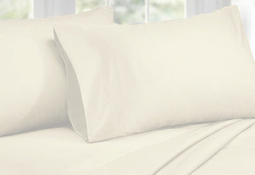 King Size 1000TC Cotton Rich Sheet Set (Ivory Color)