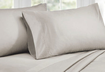 King Size 1000TC Cotton Rich Sheet Set (Silver Color)