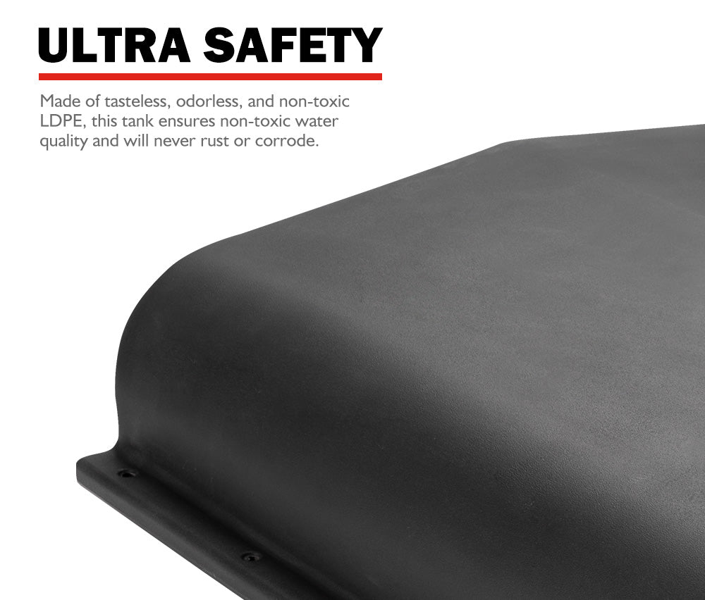 120L Poly Water Tank Camper Trailers Caravans 4WD Truck Universal Black 4X4