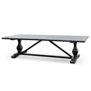 Gabriella 3m Reclaimed Dining Table - Black- 120cm (W) - ThickTop