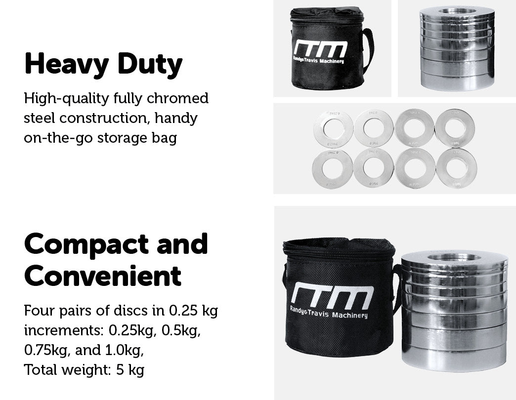 Chrome Metric Fractional Olympic Weight Plates 0.25 - 1.0kg
