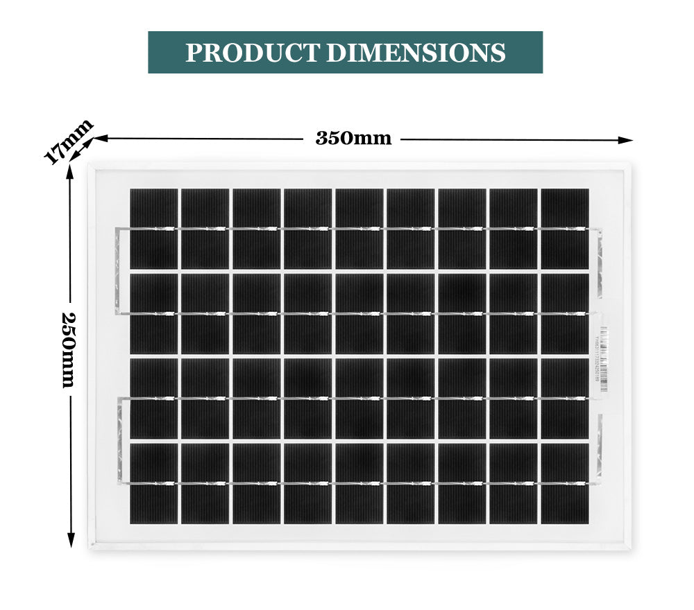 12V 10W Solar Panel Battery Charger Power Charging  Caravan Camping Kit