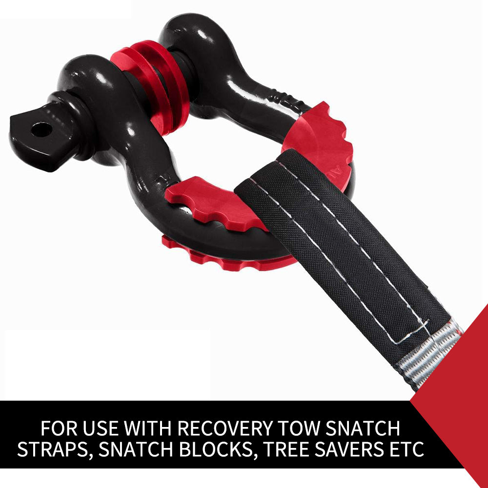 2PCS Bow Shackle D-ring 4.75T 4.75Ton Rated 22mm Offroad Recovery Tow Car Trailer 4WD