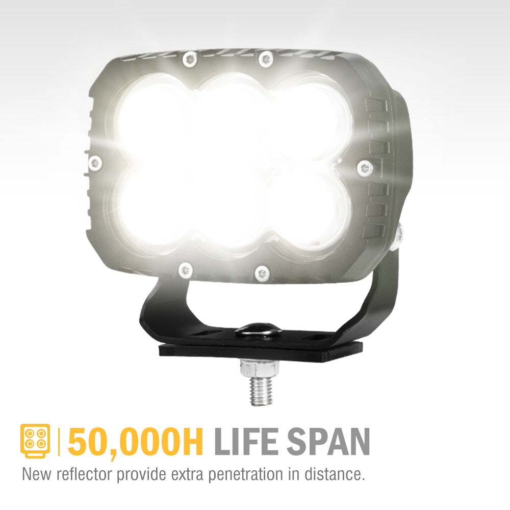 12V 24V Portable Work Light AUXTINGS 7 Inch 36W LED Work Light With ...